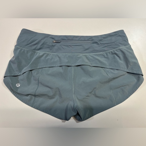 lululemon athletica Pants - Lululemon 2.5” Speed Up Shorts Light Blue / Grey Women’s Size 6